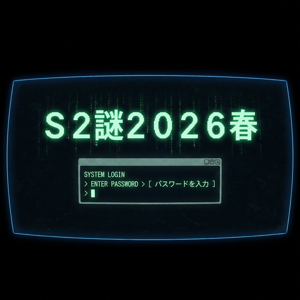Ｓ２謎２０２６春